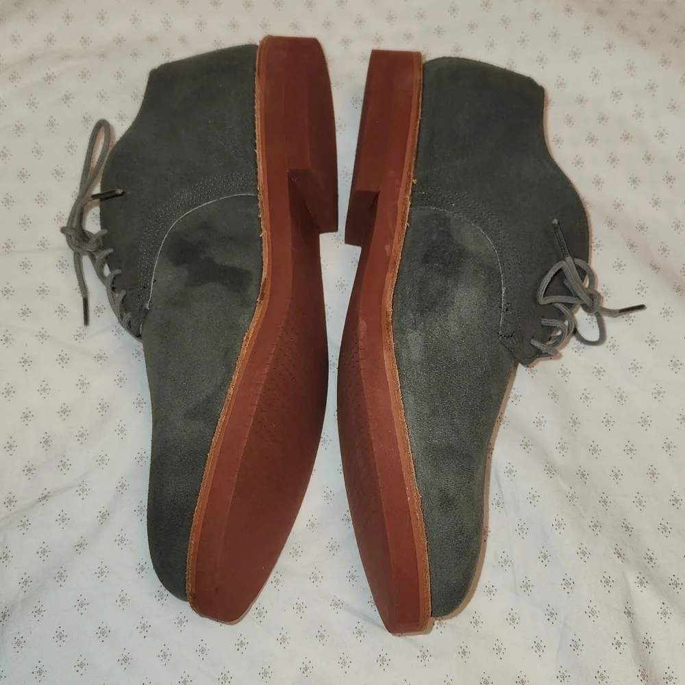 NWOT Walk-Over Derby gray suede men's lace-up shoes sz 10